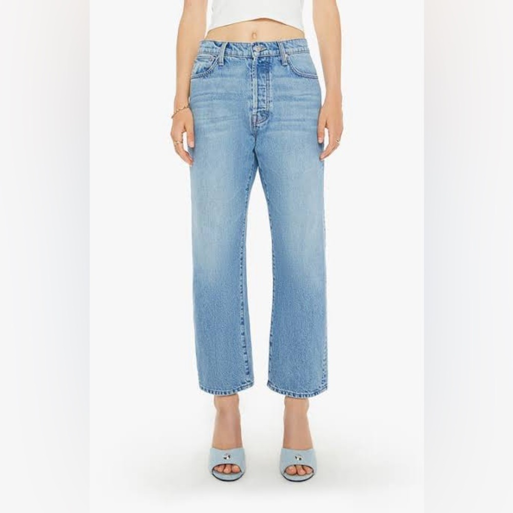 MOTHER Superior Ditcher Crop Straight Leg Jeans - Leap at the Chance
